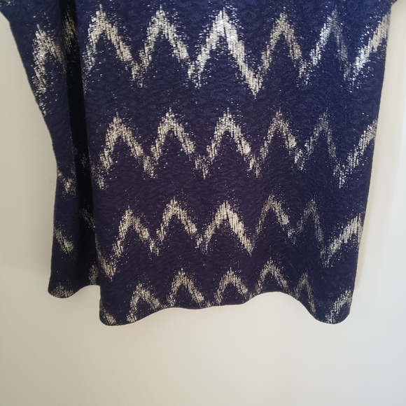 Warehouse One Printed Tank Top Navy - Picture 4 of 8